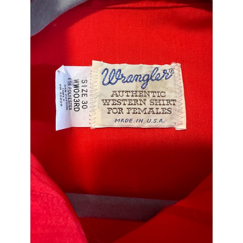 68. Vintage Wrangler for Women shirt; size 9/10 - Picture 5 of 5